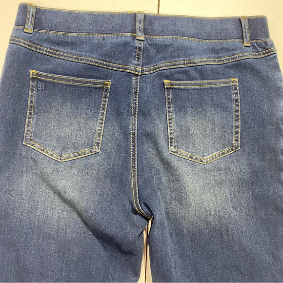 Betabrand Cotton Viscose Blend 4 Pocket Denim Pull On Woman’s Yoga Pants L - Picture 8 of 15